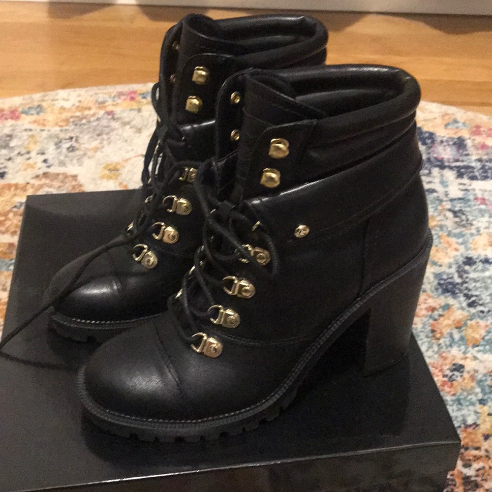 Brand new Guess heeled combat boots!